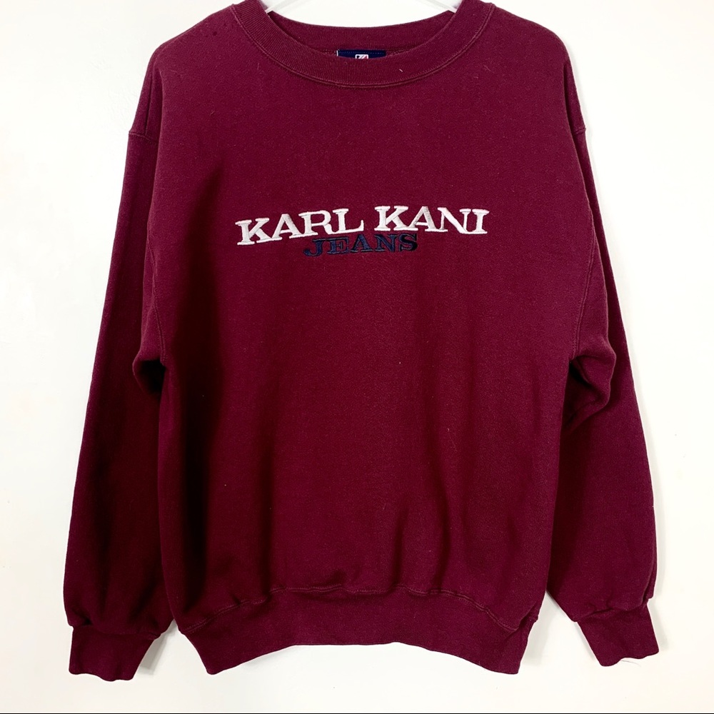 KARL KANI Vintage Men’s Sweater SZ Large Burgundy